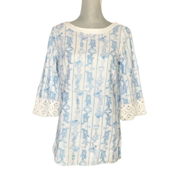 Lilly Pulitzer Catch a Kiss Jubilee By Marcia Cross Tunic Top Size XS 😃 - Picture 1 of 4